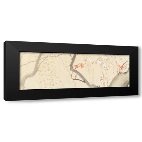 Flowers of the Four Seasons  Black Modern Wood Framed Art Print with Double Matting by Anonymous