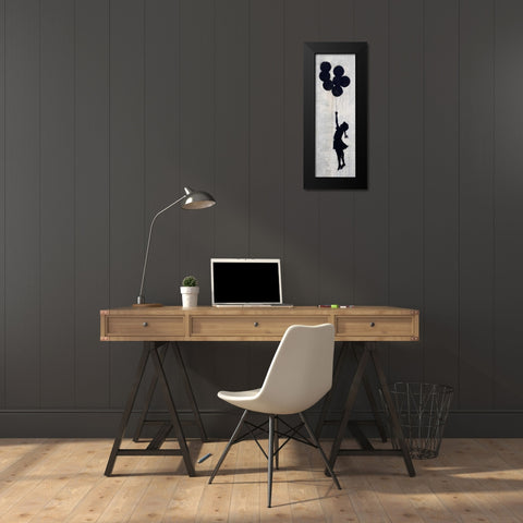 West Bank Wall, Palestine (graffiti attributed to Banksy) Black Modern Wood Framed Art Print by Anonymous (attributed to Banksy)