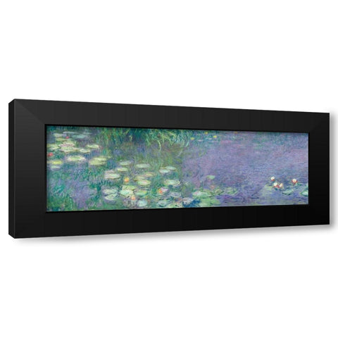 Morning I Black Modern Wood Framed Art Print with Double Matting by Monet, Claude