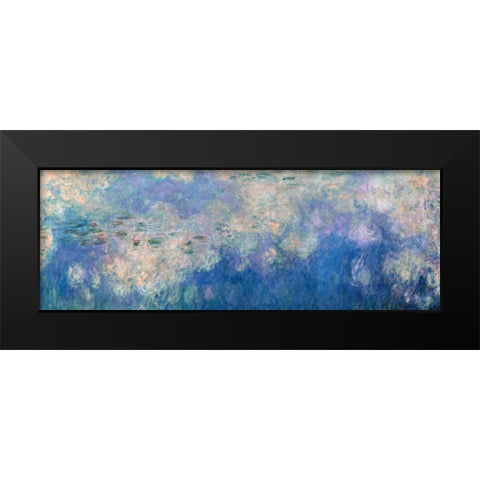 Waterlilies- The Clouds Black Modern Wood Framed Art Print by Monet, Claude