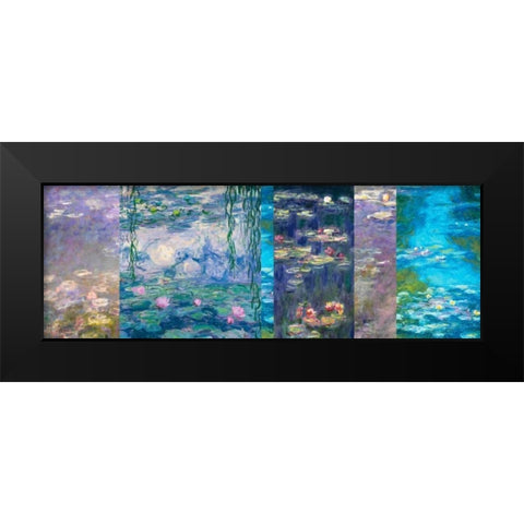 Waterlilies I Black Modern Wood Framed Art Print by Monet, Claude