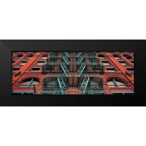 The Puck Building Facade Soho NYC Black Modern Wood Framed Art Print by Berenholtz, Richard