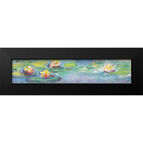 Nympheas Black Modern Wood Framed Art Print by Monet, Claude