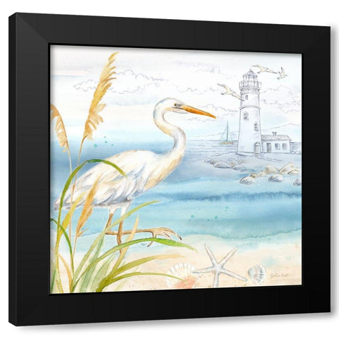 By the Seashore II Black Modern Wood Framed Art Print by Coulter, Cynthia