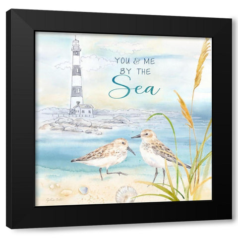 By the Seashore IX Black Modern Wood Framed Art Print by Coulter, Cynthia