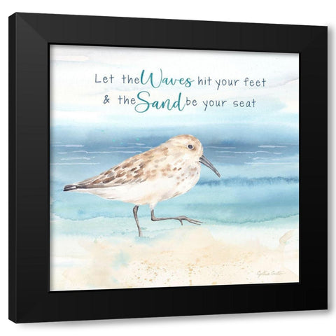By the Seashore X Black Modern Wood Framed Art Print by Coulter, Cynthia