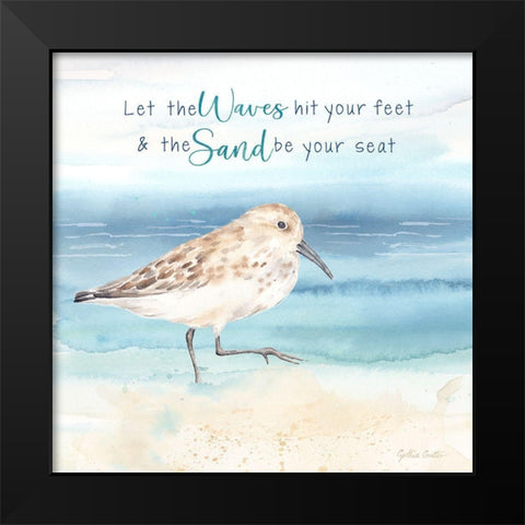 By the Seashore X Black Modern Wood Framed Art Print by Coulter, Cynthia
