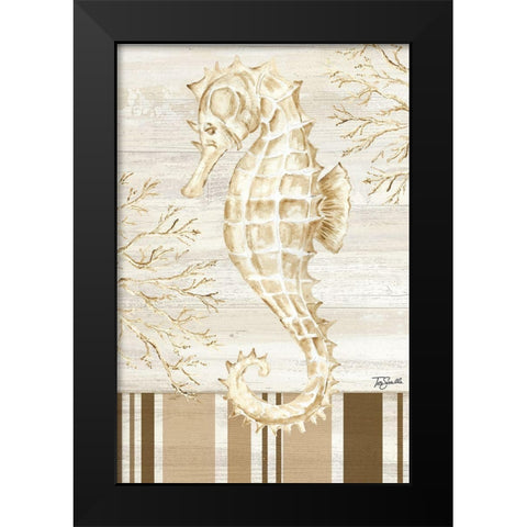 Calm Shores X Black Modern Wood Framed Art Print by Tre Sorelle Studios