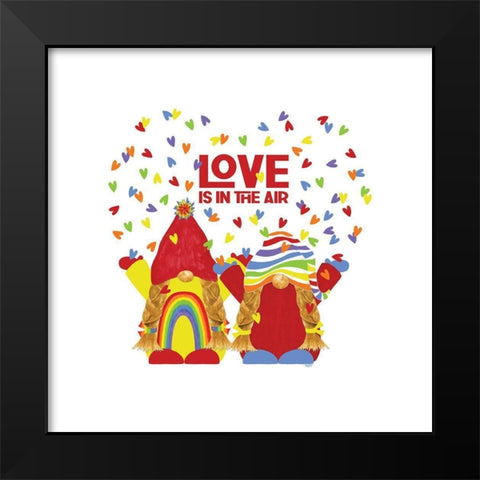 Pride Gnomes II couple Black Modern Wood Framed Art Print by Reed, Tara