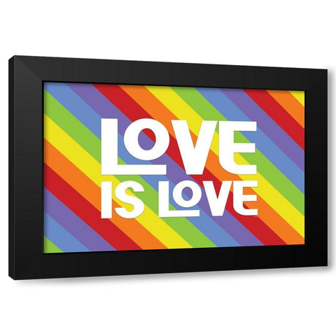 Pride Gnomes XV Black Modern Wood Framed Art Print by Reed, Tara