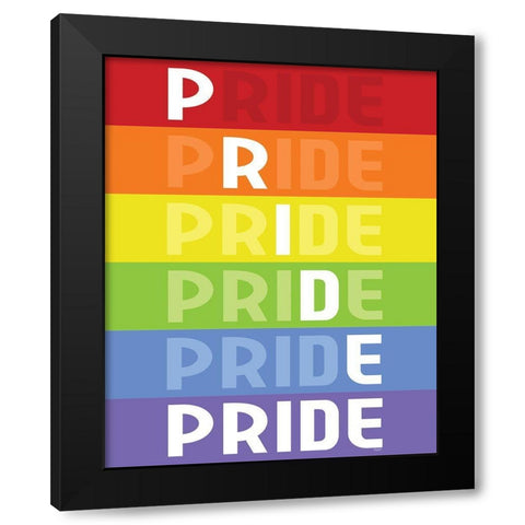 Pride Gnomes XVII Black Modern Wood Framed Art Print with Double Matting by Reed, Tara
