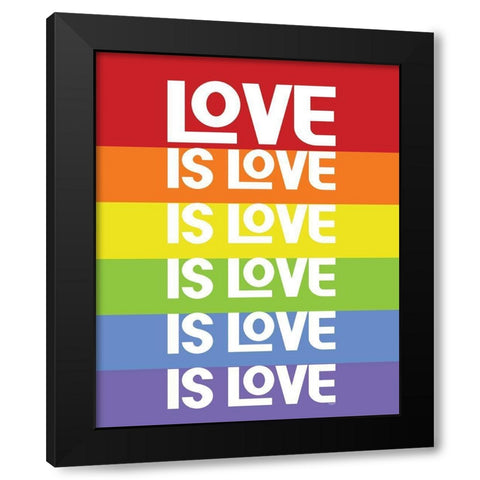 Pride Gnomes XVIII Black Modern Wood Framed Art Print with Double Matting by Reed, Tara