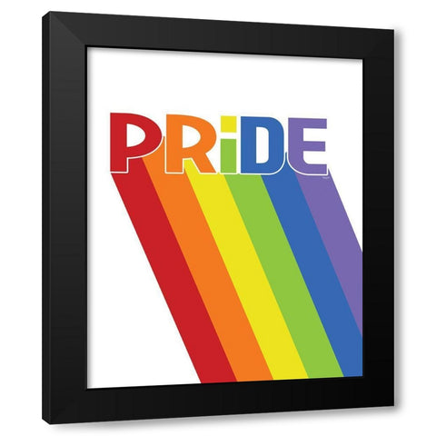 Pride Gnomes XXI Black Modern Wood Framed Art Print with Double Matting by Reed, Tara