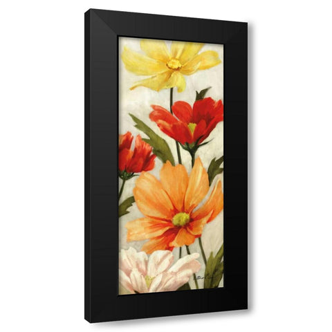 Spice Floral Panel II Black Modern Wood Framed Art Print with Double Matting by Milan, Vittorio