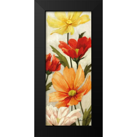 Spice Floral Panel II Black Modern Wood Framed Art Print by Milan, Vittorio