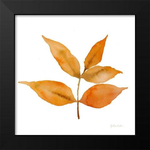 Modern Leaf Study on White I Black Modern Wood Framed Art Print by Coulter, Cynthia