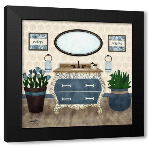 Time to Unwind I    Black Modern Wood Framed Art Print with Double Matting by Noonday Design
