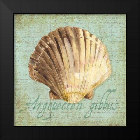 Oceanum Shells Green V Black Modern Wood Framed Art Print by Reed, Tara