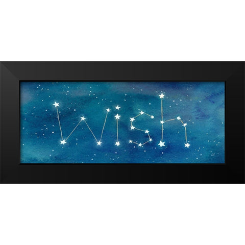 Star Sign Wish Black Modern Wood Framed Art Print by Coulter, Cynthia