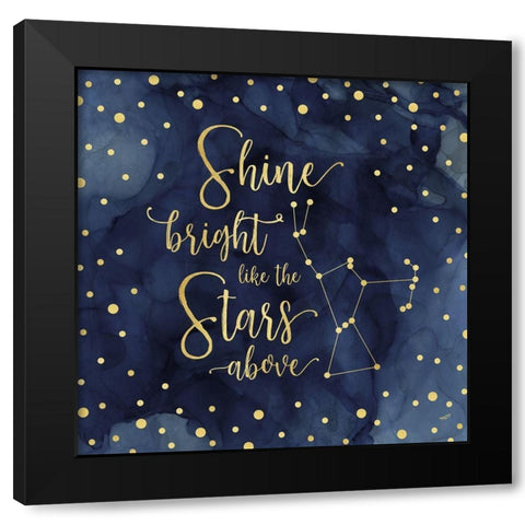 Oh My Stars III Shine Bright Black Modern Wood Framed Art Print with Double Matting by Reed, Tara