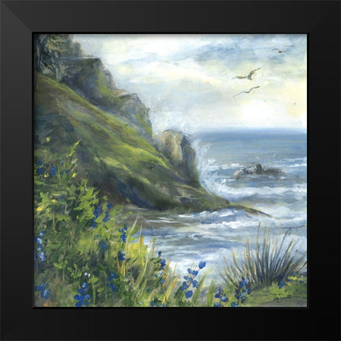 Blue Bell Ocean landscape Black Modern Wood Framed Art Print by Tre Sorelle Studios