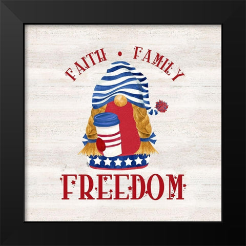 Patriotic Gnomes II-Freedom Black Modern Wood Framed Art Print by Reed, Tara
