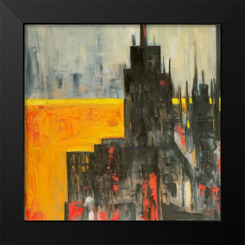 The City that Never Sleeps I Black Modern Wood Framed Art Print by Fine, Alexi