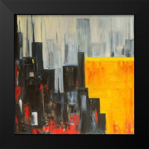The City that Never Sleeps II Black Modern Wood Framed Art Print by Fine, Alexi