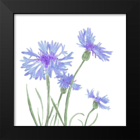 Wildflower Group IV Black Modern Wood Framed Art Print by Bannarot