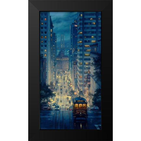 Light Canyon Black Modern Wood Framed Art Print by Lushpin, E.