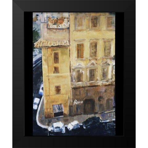 Italian Street Corner Black Modern Wood Framed Art Print by Marie, Susanne