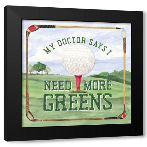 Golf Days I-More Greens Black Modern Wood Framed Art Print by Reed, Tara
