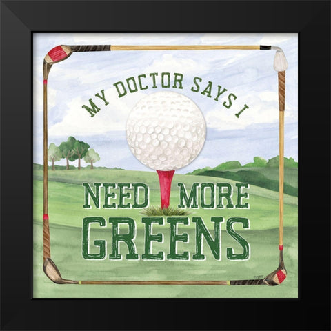 Golf Days I-More Greens Black Modern Wood Framed Art Print by Reed, Tara