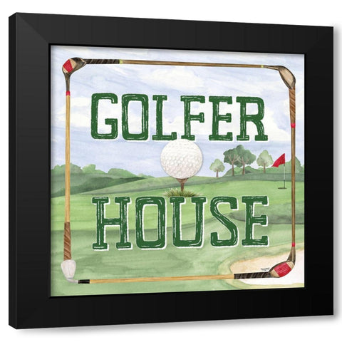 Golf Days IV-Golfer House Black Modern Wood Framed Art Print by Reed, Tara