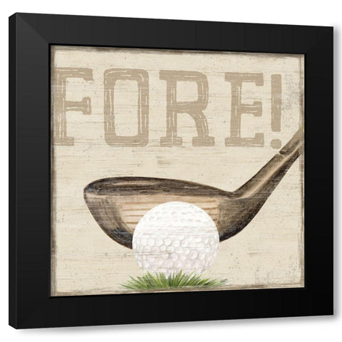 Golf Days V-Fore! Black Modern Wood Framed Art Print by Reed, Tara