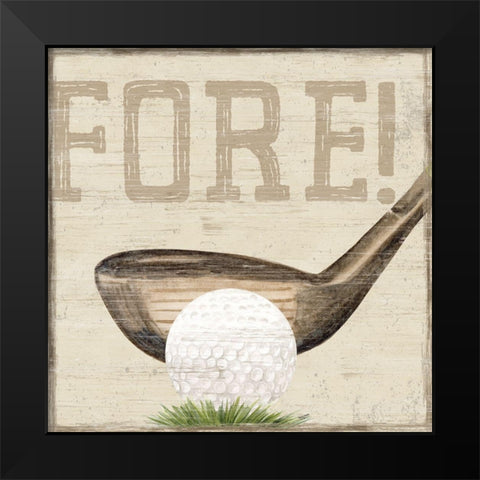Golf Days V-Fore! Black Modern Wood Framed Art Print by Reed, Tara