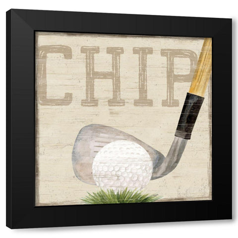 Golf Days VII-Chip Black Modern Wood Framed Art Print by Reed, Tara