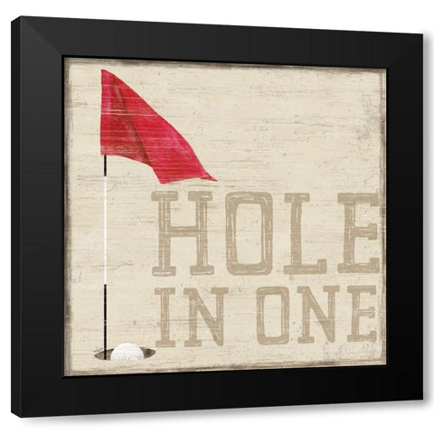 Golf Days IX-Hole in One Black Modern Wood Framed Art Print by Reed, Tara
