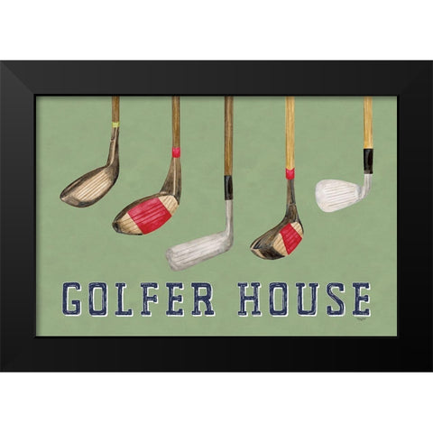 Golf Days landscape II-Golfer House Black Modern Wood Framed Art Print by Reed, Tara