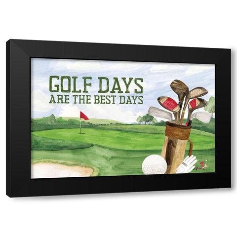 Golf Days landscape IV-Best Days Black Modern Wood Framed Art Print with Double Matting by Reed, Tara