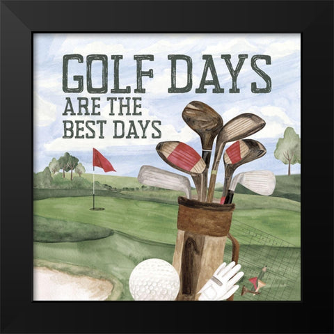 Golf Days neutral II-Best Days Black Modern Wood Framed Art Print by Reed, Tara