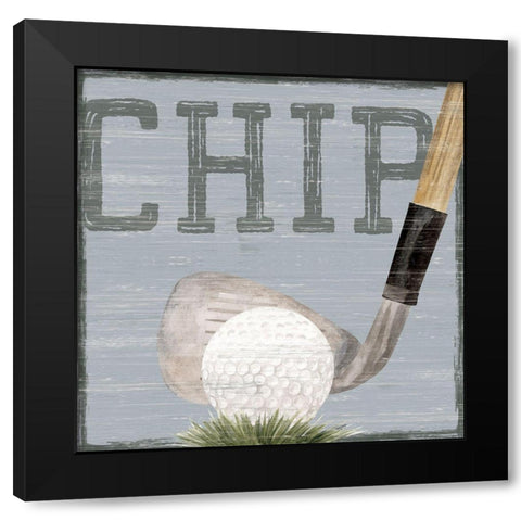 Golf Days neutral VII-Chip Black Modern Wood Framed Art Print by Reed, Tara