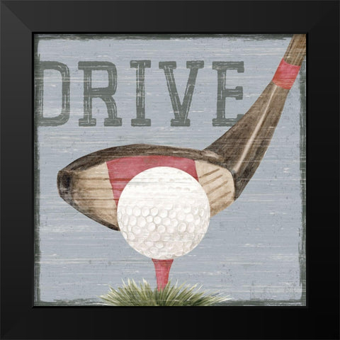 Golf Days neutral VIII-Drive Black Modern Wood Framed Art Print by Reed, Tara