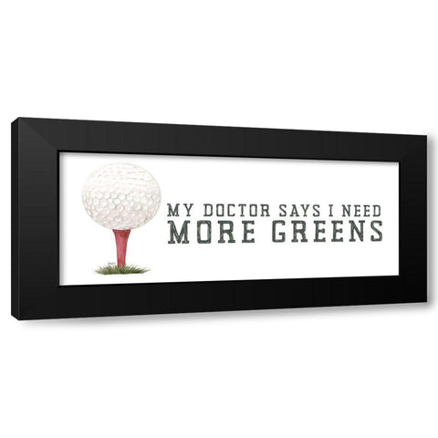Golf Days neutral panel II-More Greens Black Modern Wood Framed Art Print by Reed, Tara