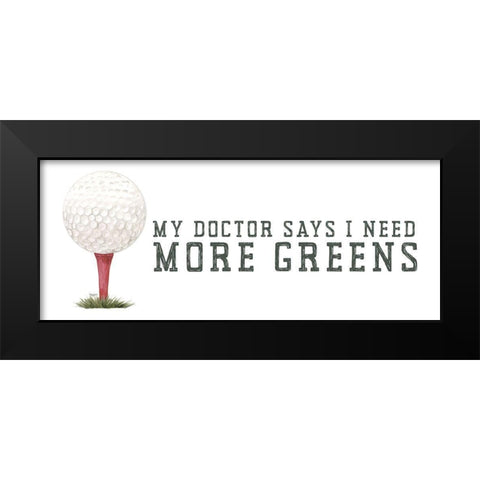 Golf Days neutral panel II-More Greens Black Modern Wood Framed Art Print by Reed, Tara