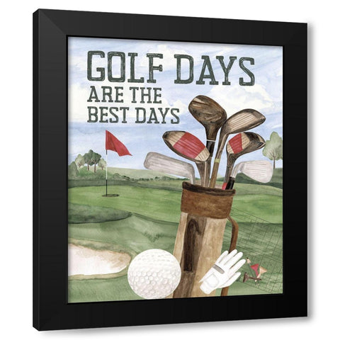 Golf Days neutral portrait II-Best Days Black Modern Wood Framed Art Print by Reed, Tara