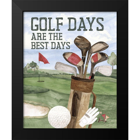 Golf Days neutral portrait II-Best Days Black Modern Wood Framed Art Print by Reed, Tara