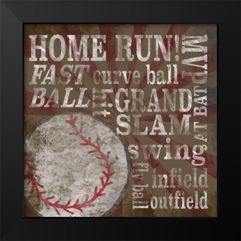 All Star Sports III  Black Modern Wood Framed Art Print by Reed, Tara