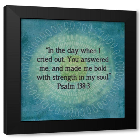 Jacobean Medallion Scripture I Black Modern Wood Framed Art Print with Double Matting by Coulter, Cynthia