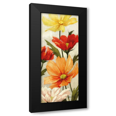 Spice Floral Panel II Black Modern Wood Framed Art Print with Double Matting by Milan, Vittorio